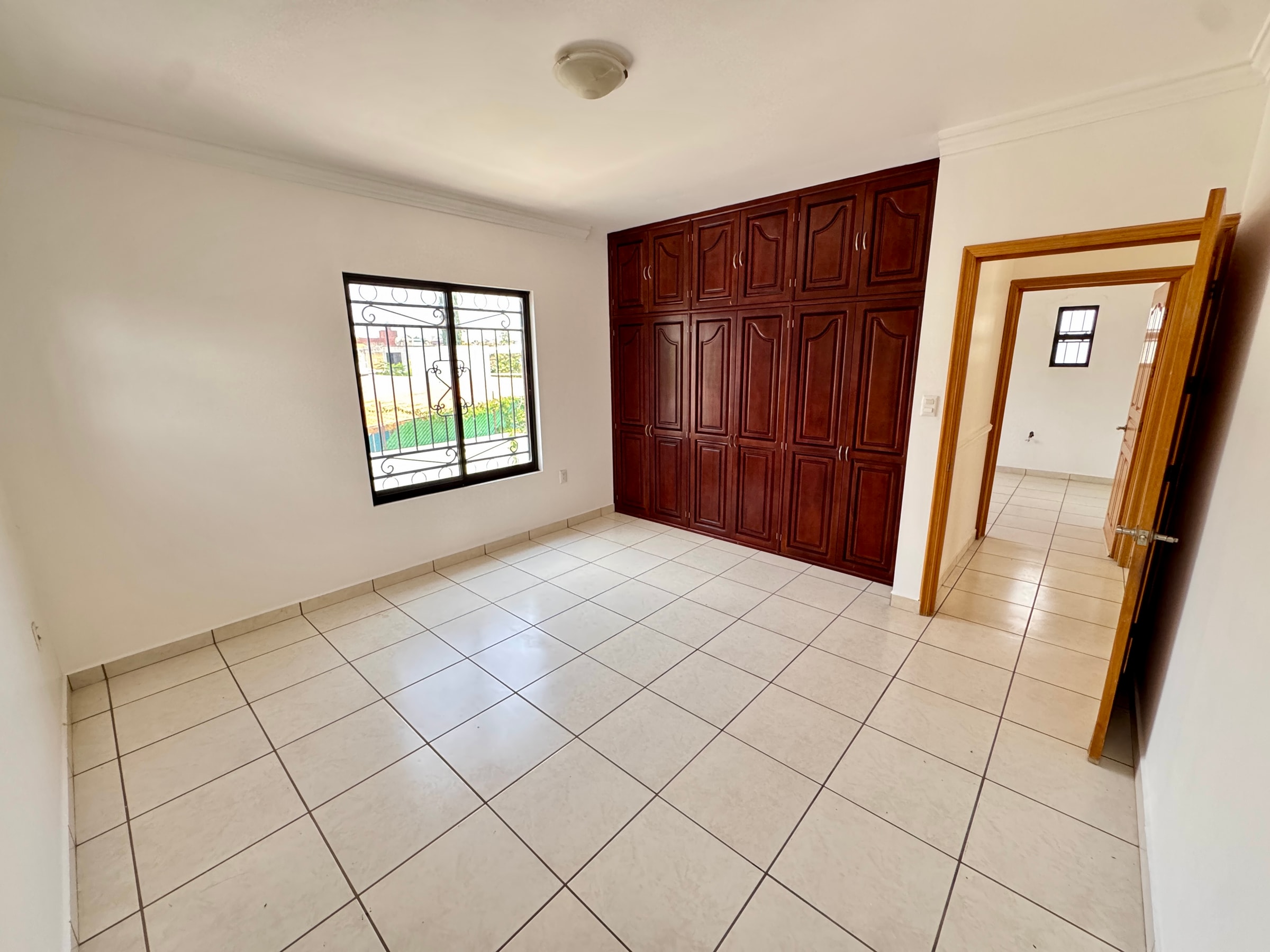 Bedroom with large wardrobe