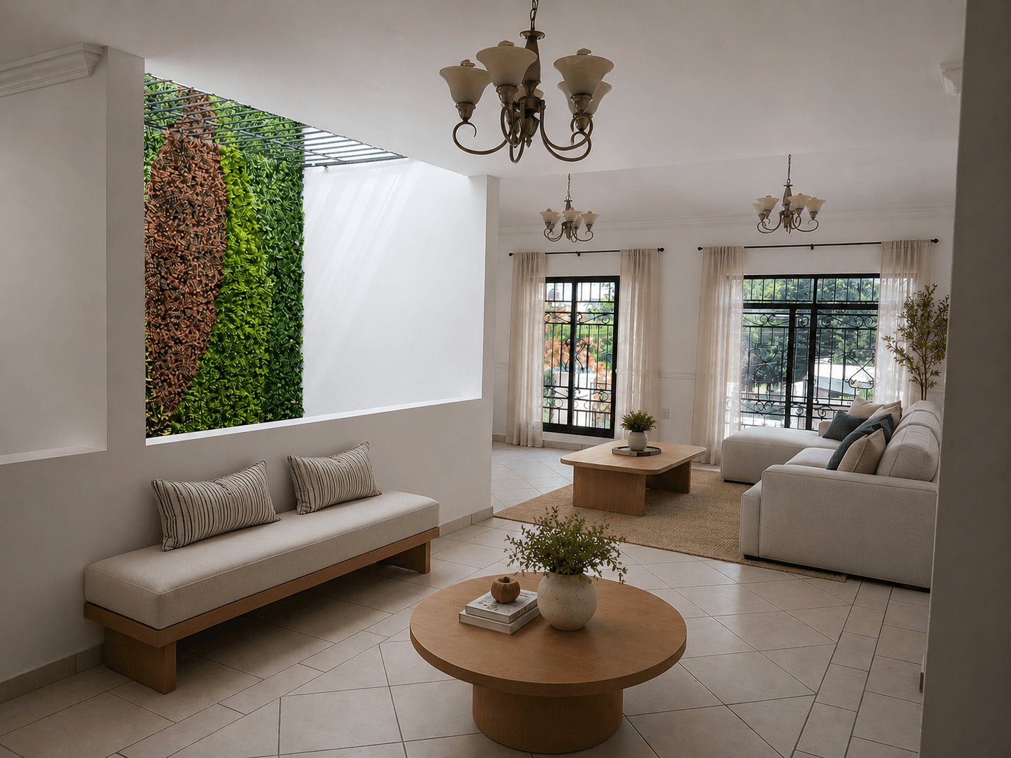 Open second-floor area Staged